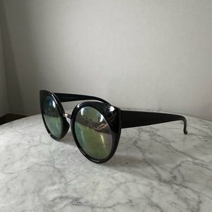 Cute cat eye reflective sunglasses